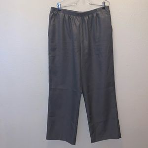 Alfred Dunner grey elastic waist pull on casual pants